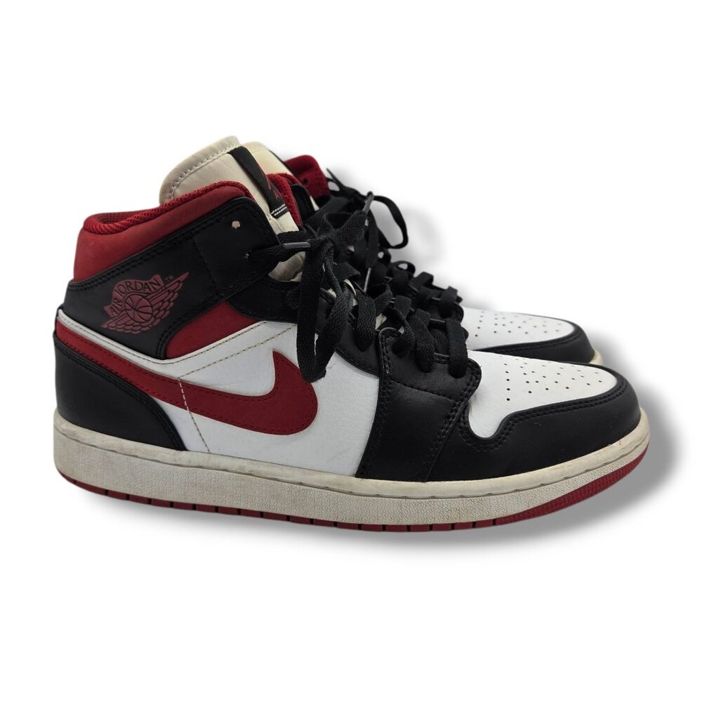 Nike Air Jordan 1 Mid Sneakers Mens 9 Gym Red‎ 554724-122